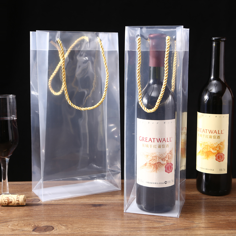 Clear PP Wine Bag Single Double Bottle Holder