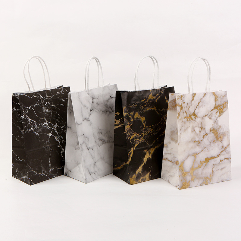 Marble Design Kraft Paper bags