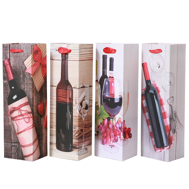 Printed Paper Wine Packing Bags