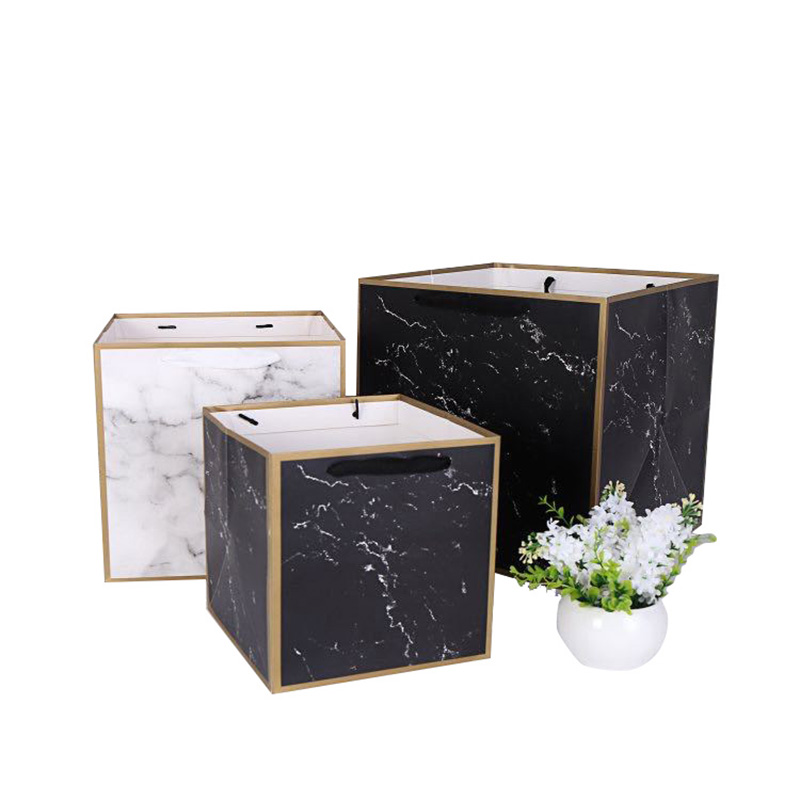 Square Marble Paper Bags