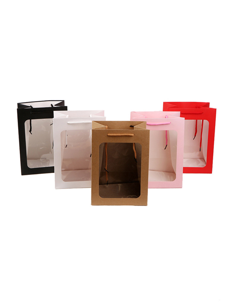 Visiable Paper Gift Bags With Clear Window