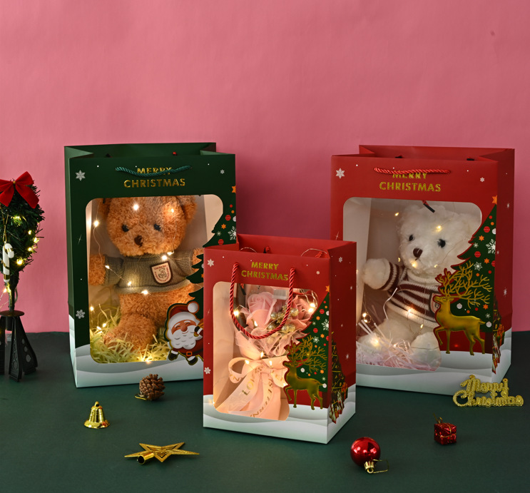 Christmas Paper Bags with Visiable window